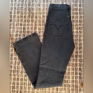 Levi's Black High-Waisted Ribcage Bootcut Jeans